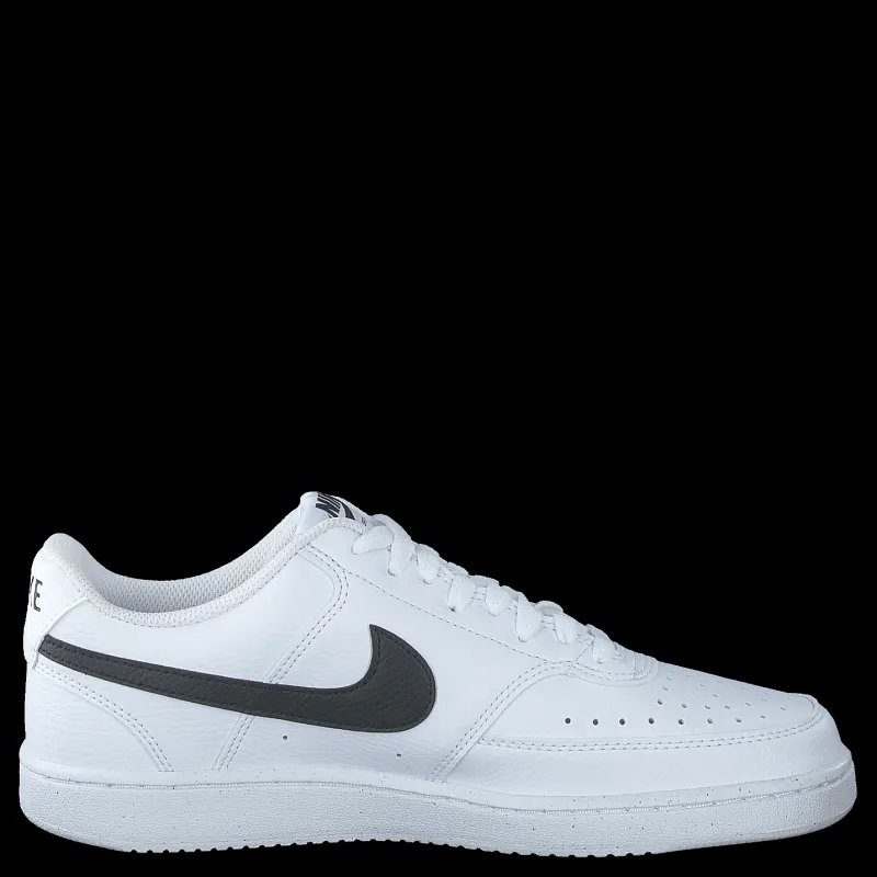 Nike Court Vision Low Next Nature Men's Shoes WHITE/BLACK-WHITE Vit och Svart