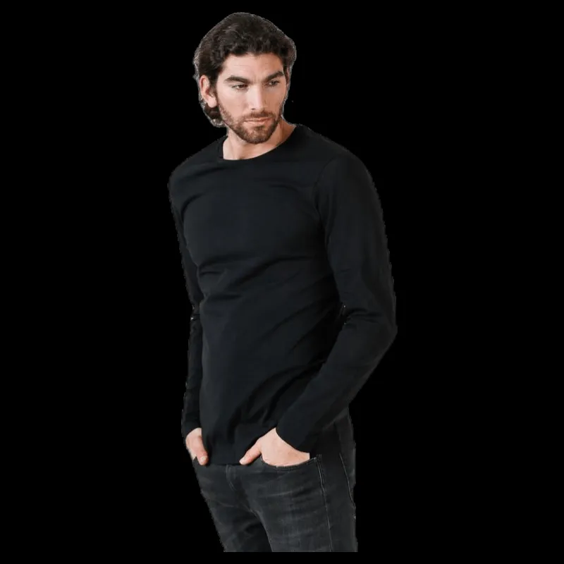 Bread & Boxers Crew Neck Longsleeve Black Svart