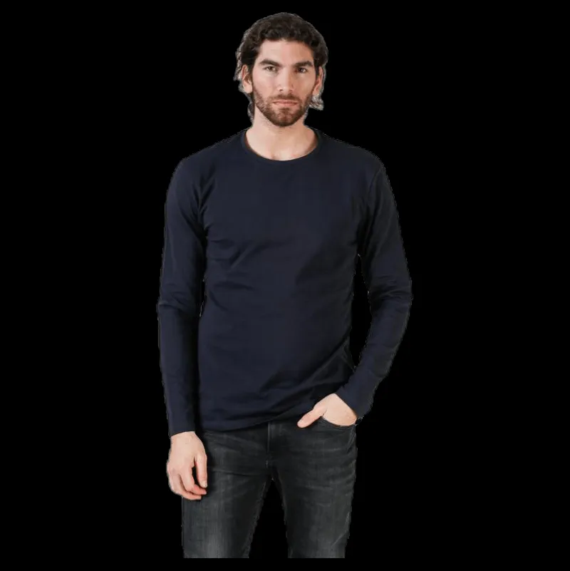 Bread & Boxers Crew Neck Longsleeve Blue Blå Online