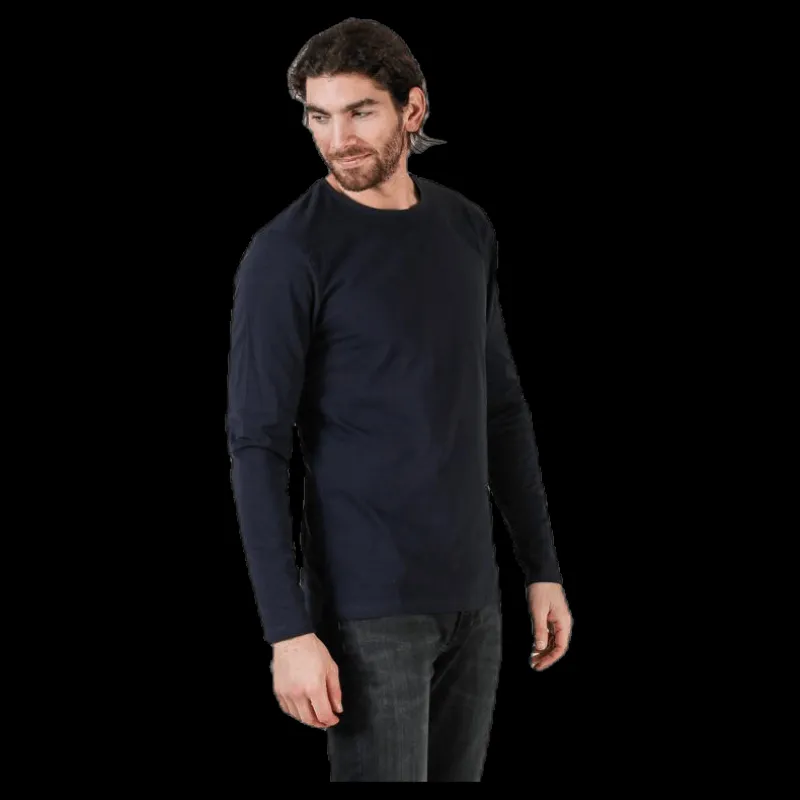 Bread & Boxers Crew Neck Longsleeve Blue Blå Online