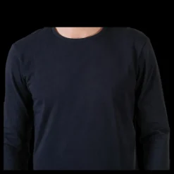 Bread & Boxers Crew Neck Longsleeve Blue Blå Online