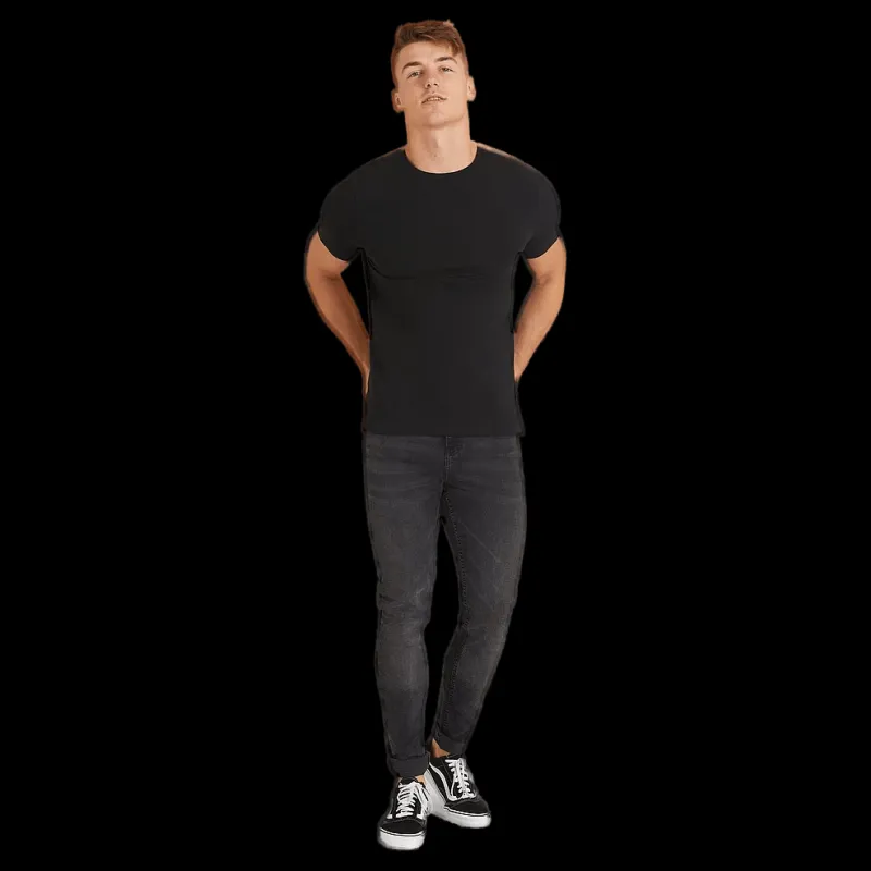 Sale Bread & Boxers Crew Neck 2-Pack Svart