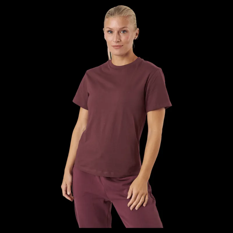 Bread & Boxers Crew Neck Regular Burgundy Lila Clearance