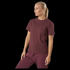 Bread & Boxers Crew Neck Regular Burgundy Lila Clearance
