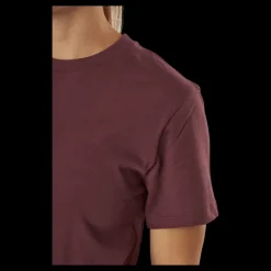 Bread & Boxers Crew Neck Regular Burgundy Lila Clearance