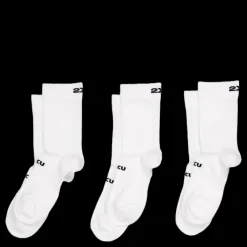 2XU Crew Socks 3 Pack White/black Vit och Svart Best