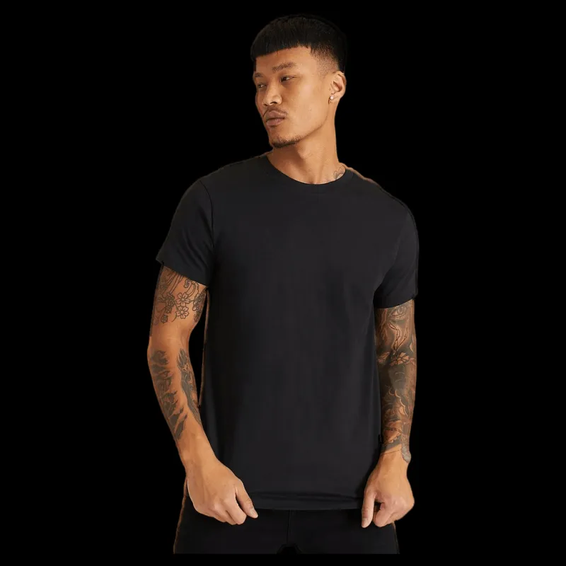 Bread & Boxers Crew-Neck Cotton Svart