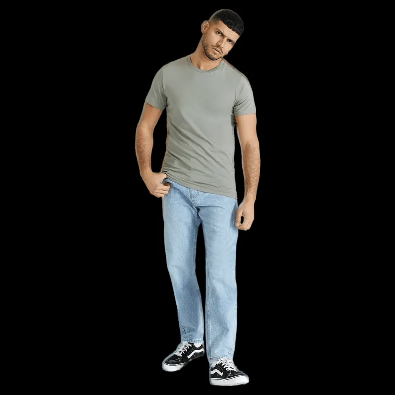 Discount Bread & Boxers Crew-Neck Cotton Grön