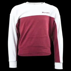 Best Champion Crewneck Sweatshirt Jr Pink/White Rosa och Vit