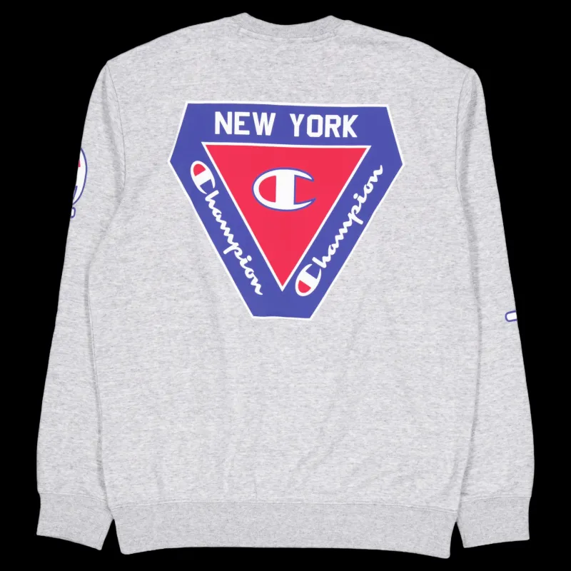 Discount Champion Crewneck Sweatshirt New Oxford Grey Melange Grå
