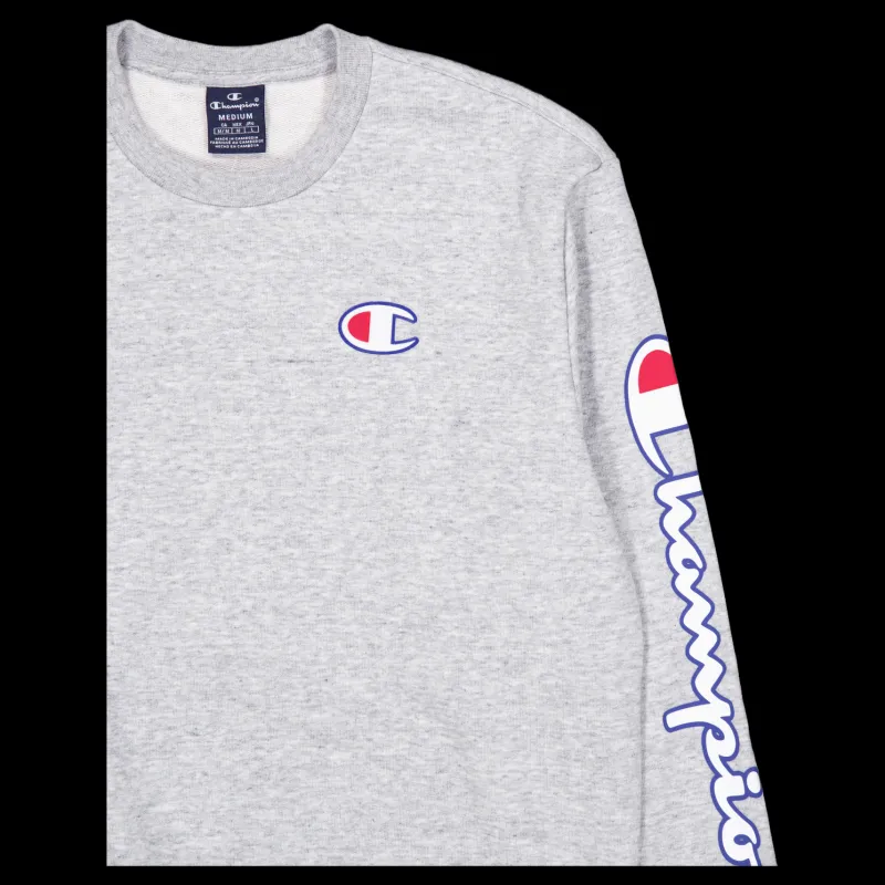 Discount Champion Crewneck Sweatshirt New Oxford Grey Melange Grå