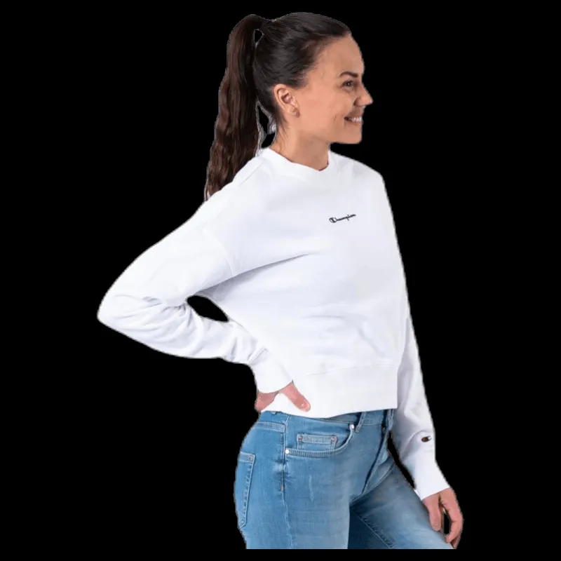 Champion Crewneck Sweatshirt White Vit New