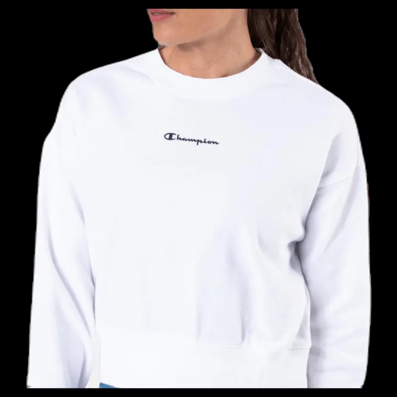 Champion Crewneck Sweatshirt White Vit New