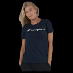 Champion Crewneck T-Shirt Blue Blå Discount
