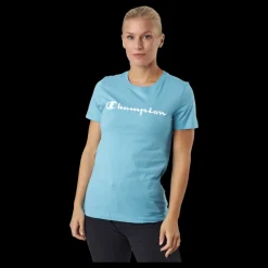New Champion Crewneck T-shirt Bs157 Blå