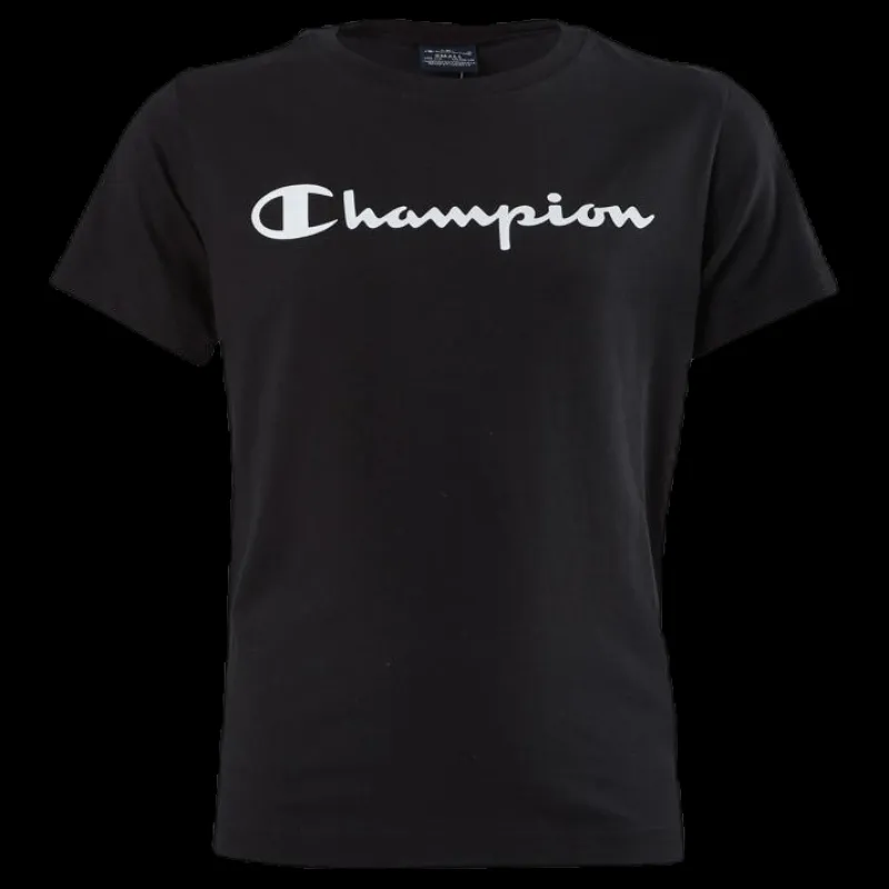 New Champion Crewneck T-Shirt Junior Black Svart