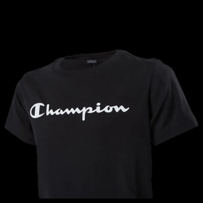New Champion Crewneck T-Shirt Junior Black Svart