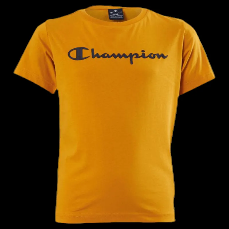 Champion Crewneck T-Shirt Junior Yellow Gul Sale