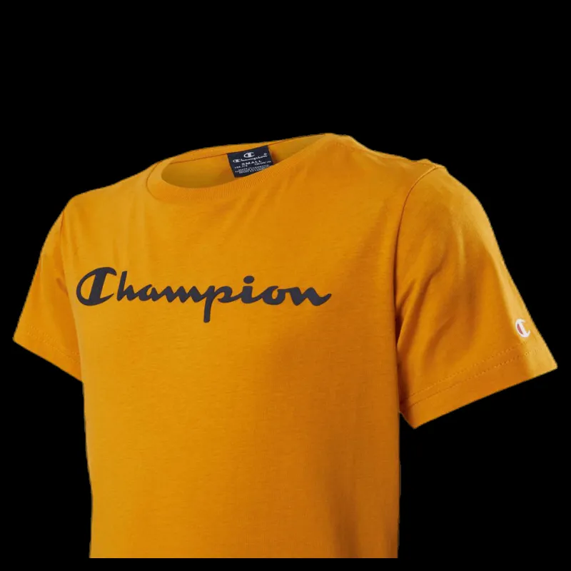 Champion Crewneck T-Shirt Junior Yellow Gul Sale