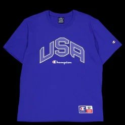 Champion Crewneck T-shirt Mazarine Blue Blå Sale