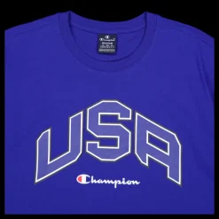 Champion Crewneck T-shirt Mazarine Blue Blå Sale