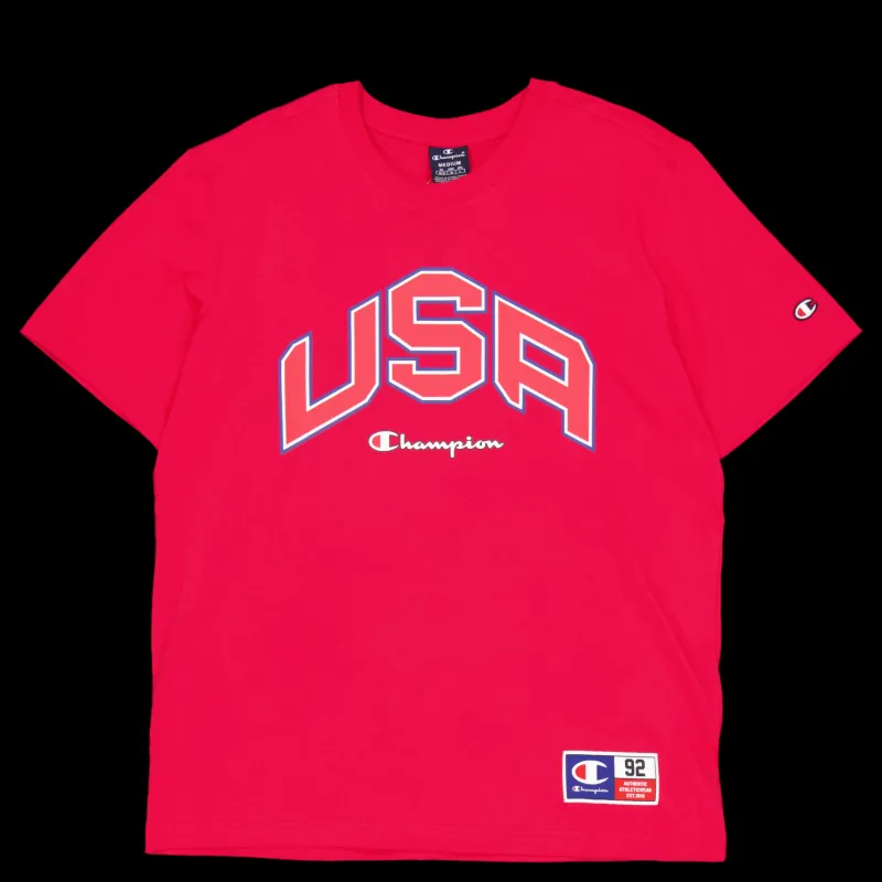 Champion Crewneck T-shirt True Red Röd Online