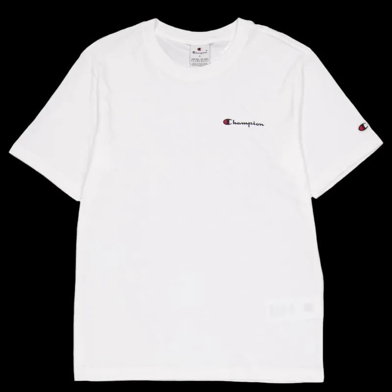 Champion Crewneck T-shirt White Vit Clearance