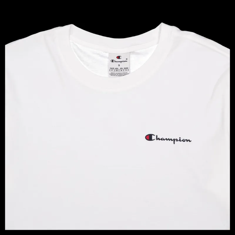 Champion Crewneck T-shirt White Vit Clearance