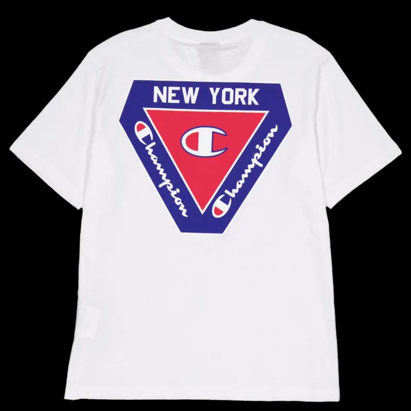 New Champion Crewneck T-shirt White Vit