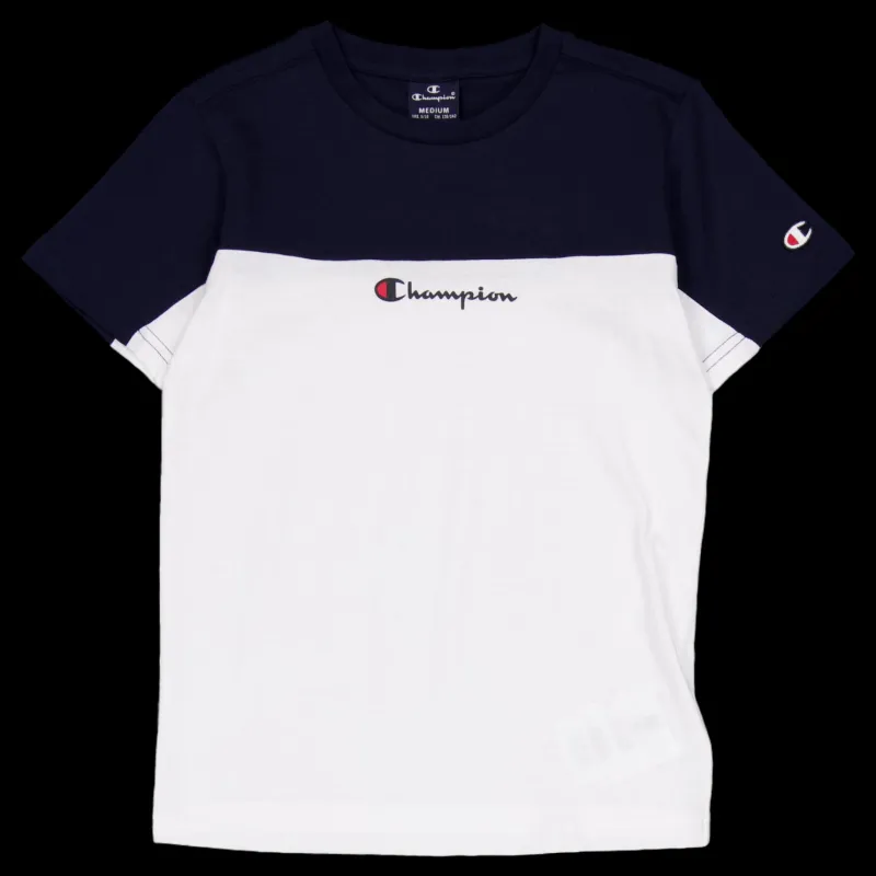 Champion Crewneck T-shirt White Flerfärgad Sale