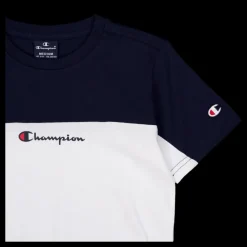 Champion Crewneck T-shirt White Flerfärgad Sale