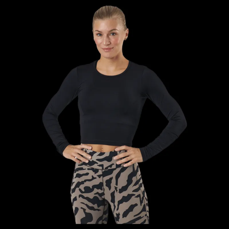 Casall Crop Long Sleeve Black Svart