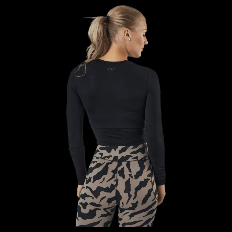 Casall Crop Long Sleeve Black Svart