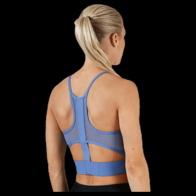 Nike Crop Tank Surf Blue/Yellow Blå Clearance