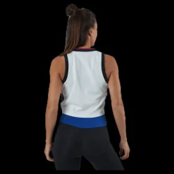 Sale Tommy Hilfiger Sport Crop Tommy Tank Top Blue/White Blå och Vit