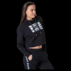 Clearance Björn Borg Cropped Dpm Hood Black Svart