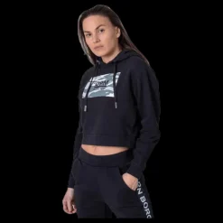 Clearance Björn Borg Cropped Dpm Hood Black Svart