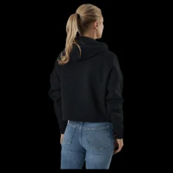 Tommy Hilfiger Sport Cropped Hoody Flag Logo Black Svart Best