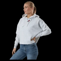 Outlet Tommy Hilfiger Sport Cropped Hoody Flag Logo Grey Grå