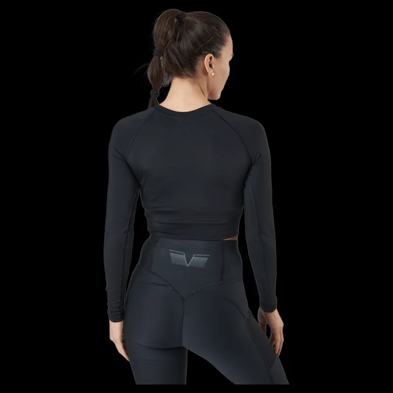 Hot Gavelo Cropped Longsleeve Black Svart