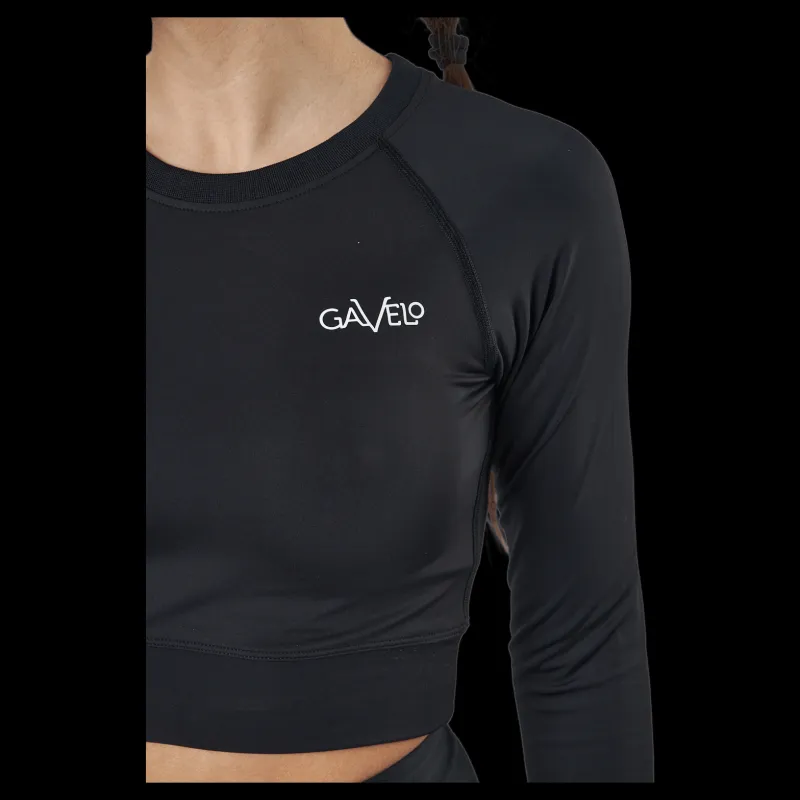 Hot Gavelo Cropped Longsleeve Black Svart