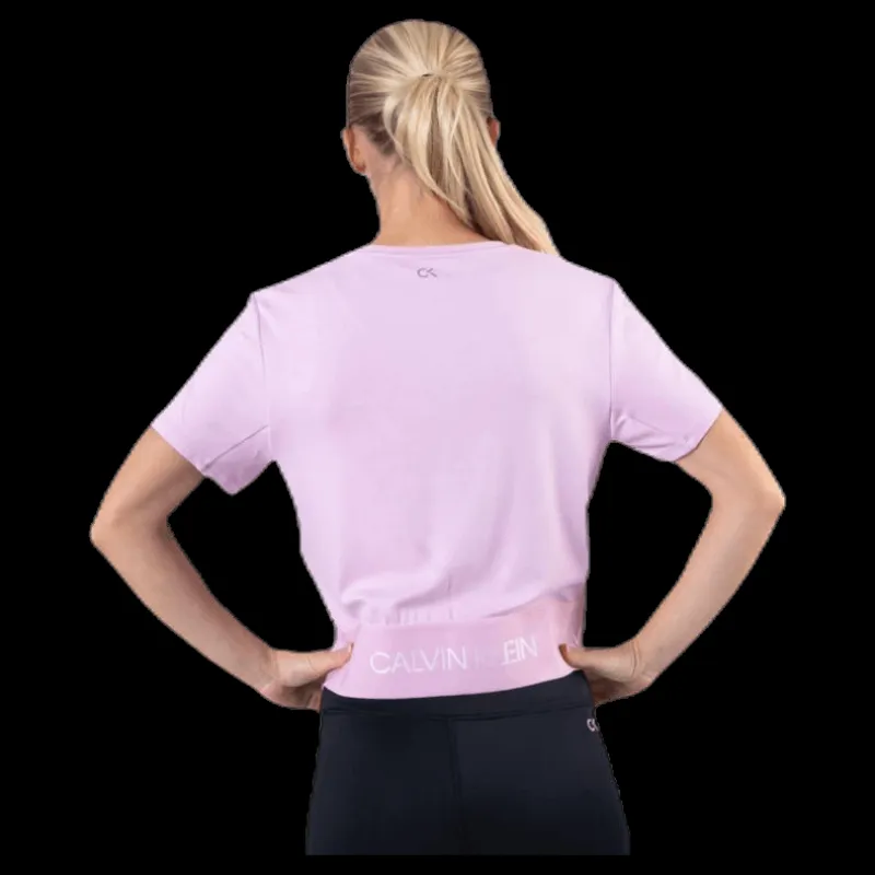 Calvin Klein Cropped Short Sleeve T-Shirt Pink Rosa Online