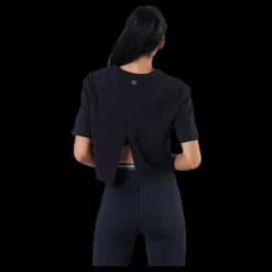 Clearance Calvin Klein Cropped Short Sleeve T-Shirt Black Svart
