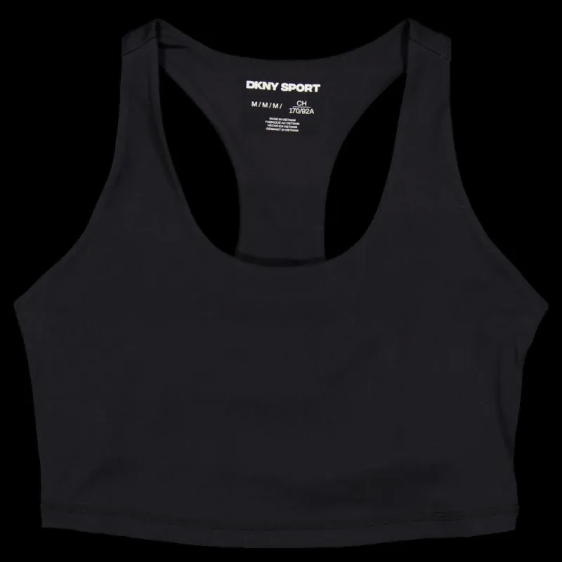 DKNY Sport Cropped Tank Black Svart Clearance