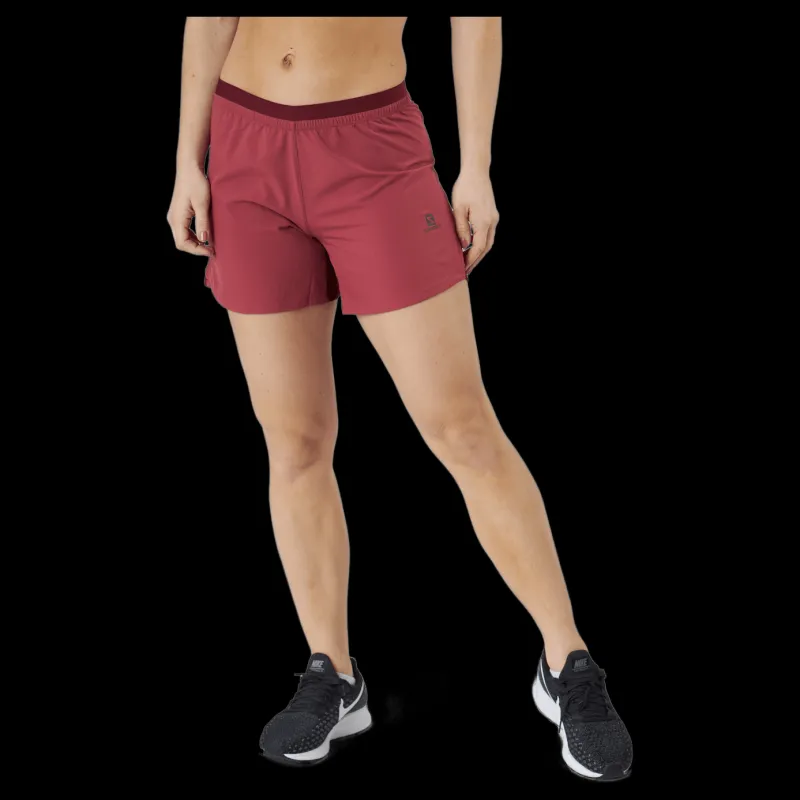 Best Salomon Cross 5'' Short W Earth Red/cabernet Röd