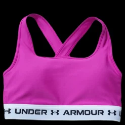 Hot Under Armour Crossback Mid Bra Pink Rosa