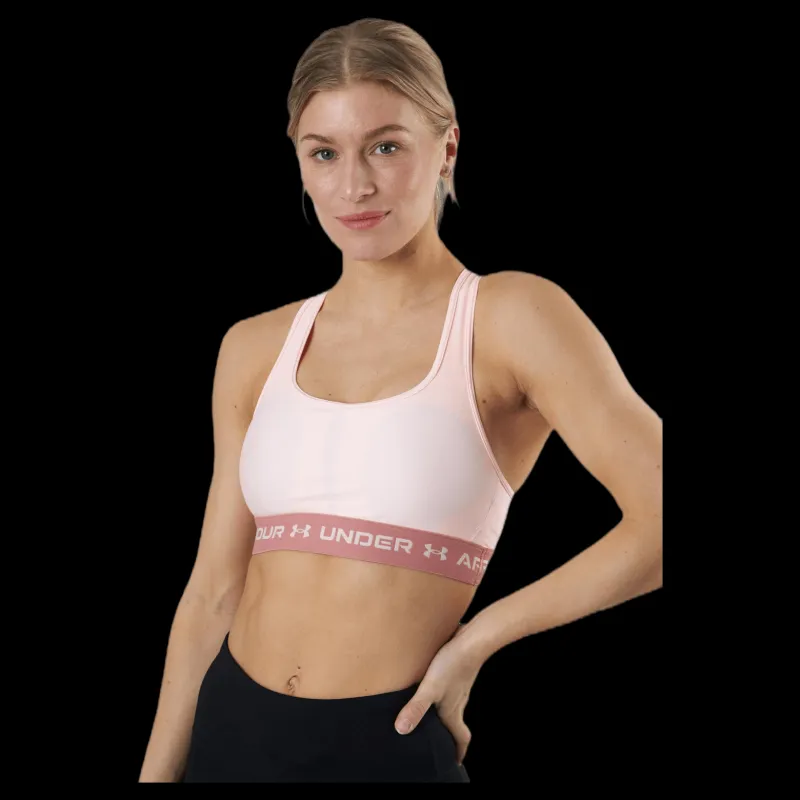 Clearance Under Armour Crossback Mid Bra Pink Rosa