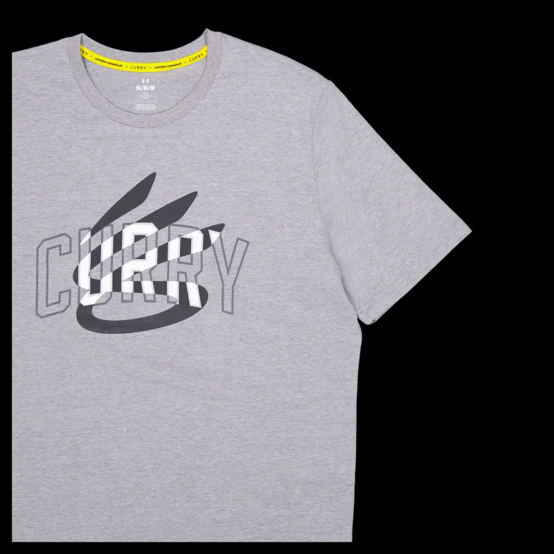 Sale Under Armour Curry Champ Mindset Tee Steel Grå