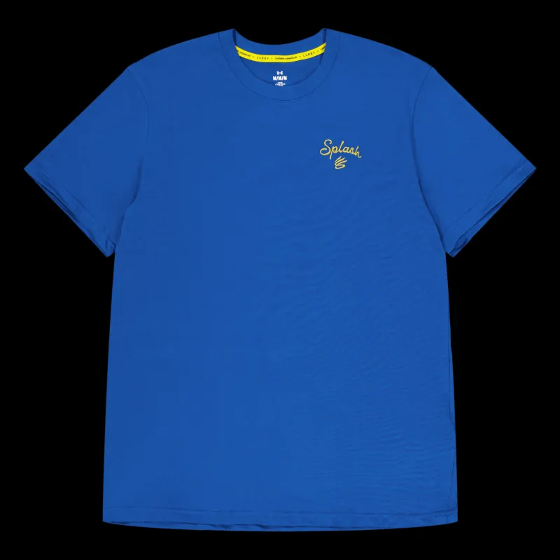 Under Armour Curry Emb Splash Tee Varsity Blue Blå Hot
