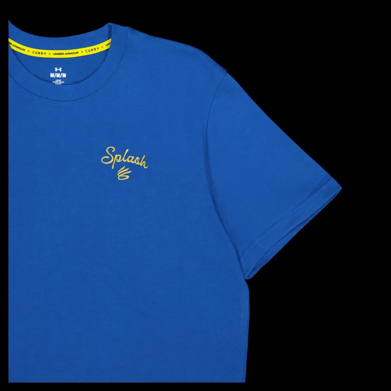 Under Armour Curry Emb Splash Tee Varsity Blue Blå Hot